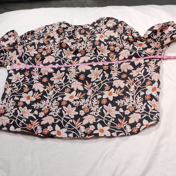 A.N.A. women's long sleeved button down floral  blouse size XL - Picture 11 of 11